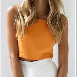 CUTE TIE UP CROP TOP🧡😋